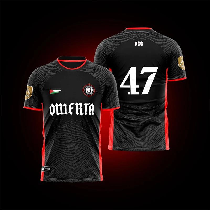 JERSEY ROUGE ET NOIR - OMERTA STORE