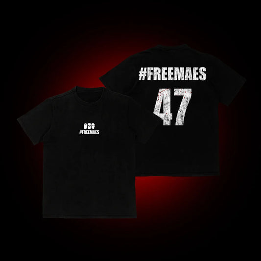 Tee-Shirt Noir #FREEMAES - OMERTA STORE